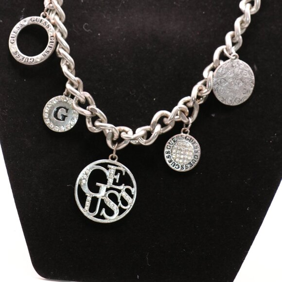 Guess Jewelry - Guess 32" Necklace with Guess Medallion Charms and 2 Inch Extender